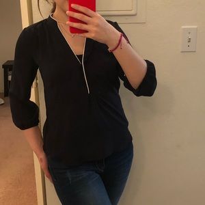 Dark blue H&M blouse.